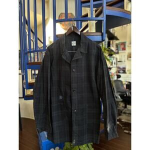 POST O’ALLS Blackwatch Plaid Chore Jacket Size L (Made in USA)